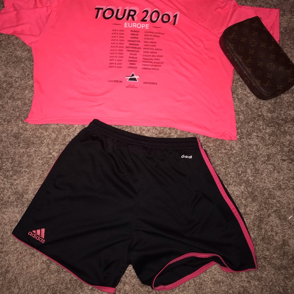 RARE PAIR OF ADIDAS NOEN PINK SHORTS